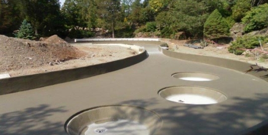 Royal Botanic Gardens - Finished shotcrete pool structure complete with CN 2000 waterproofing coating